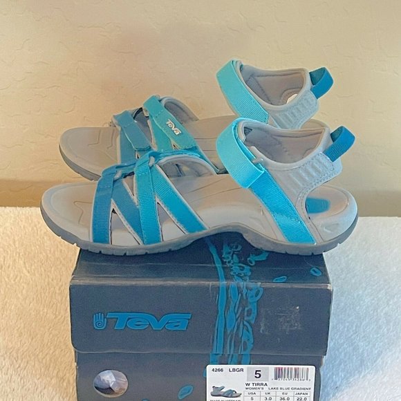 Teva Sandals 5 Tirra 4266 Lake Blue Gradient Sport Sandals Excellent Condition!! - Picture 5 of 12
